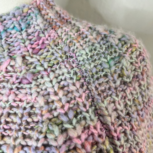 Aritzia Wilfred Free Chunky Knit Rainbow Speckled‎ Mock Neck Cropped Sweater XS - Picture 2 of 10